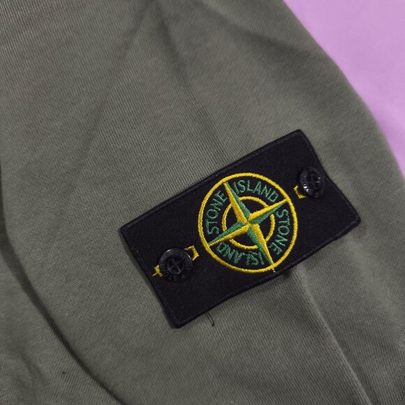Stone Island Olive Green Crew Neck Sweatshirt - Picture 5 of 7